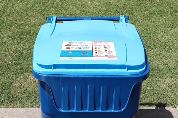 Example of recycling container label